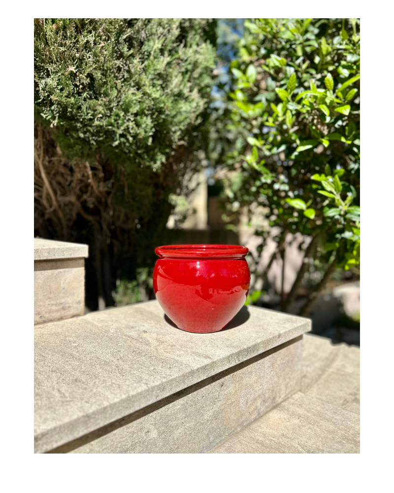 BOLDO Rouge Emaillé 20 cm en extérieur