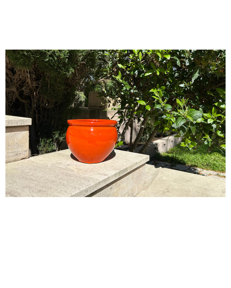 BOLDO Orange Emaillé 20 cm en extérieur